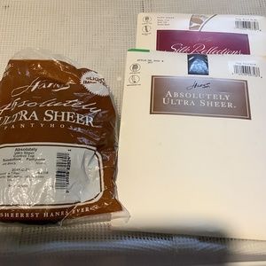 5 pair Hanes pantyhose, NIP, control top,  sizes B and CD